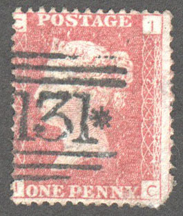 Great Britain Scott 33 Used Plate 201 - IC - Click Image to Close